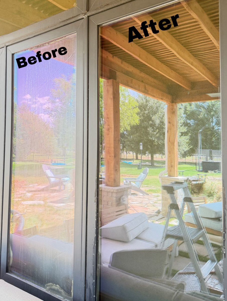 Pane in the Glass Window Cleaning