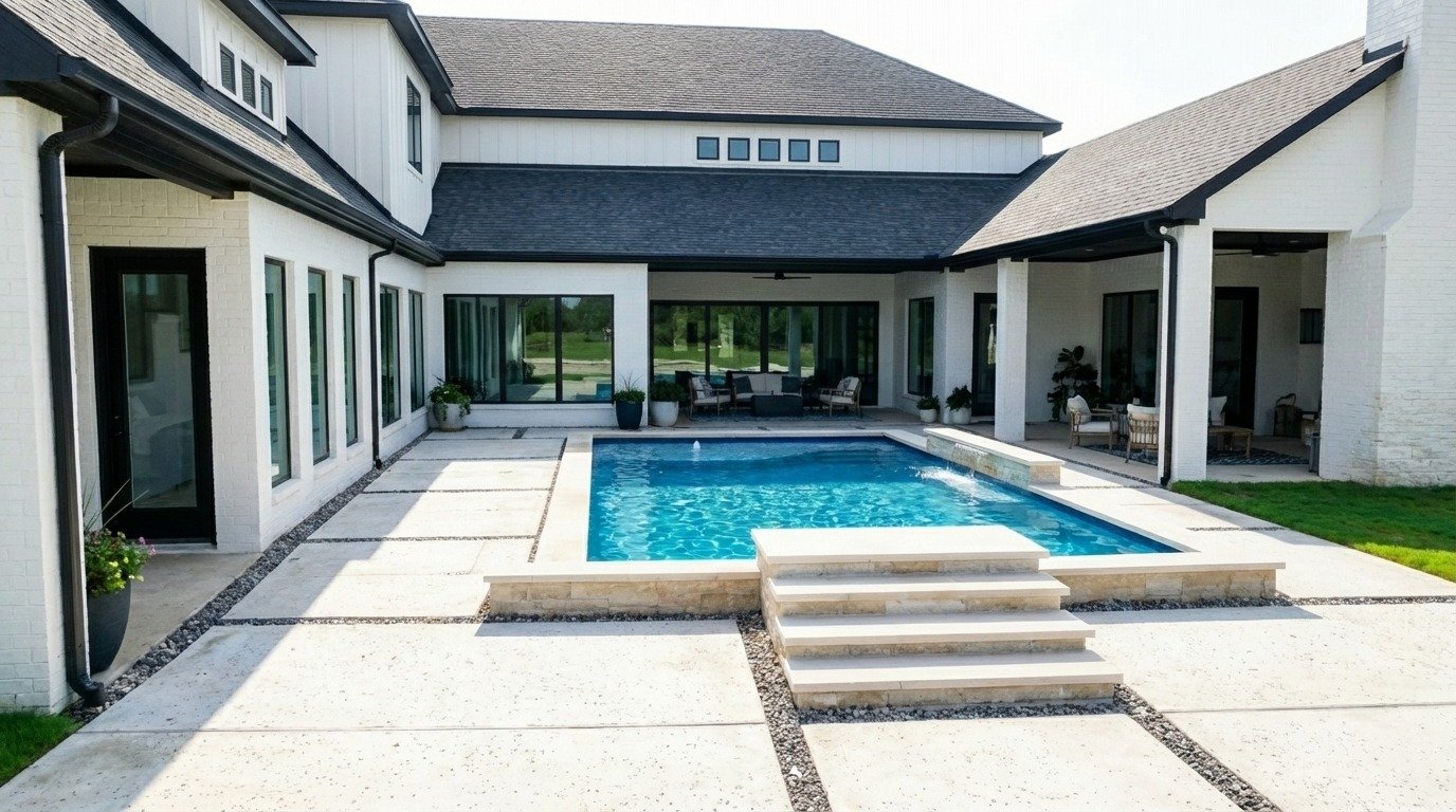 decorative concrete pool decks by Shield Concrete